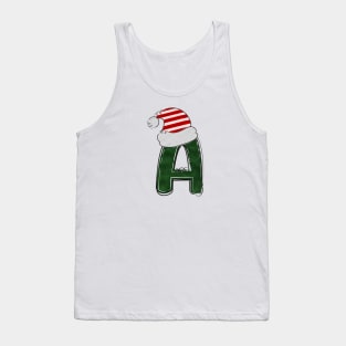 Letter A - Christmas Letter Tank Top